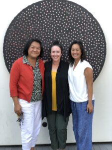 3 women smiling