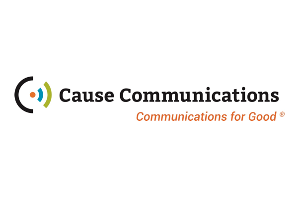 Cause Communications logo with tagline: Communications for Good