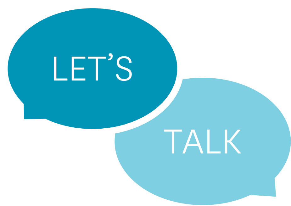 Word bubble with Let's Talk